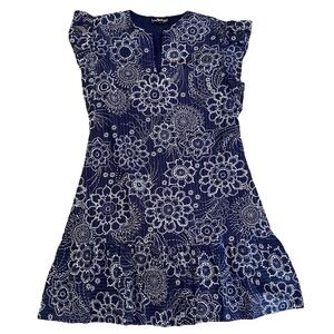 Liza Byrd 100% Cotton Ruffle Sleeve Dress in size M